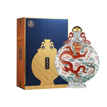 五粮液 真龙天子清乾隆斗彩苍龙教子抱月瓶纪念酒